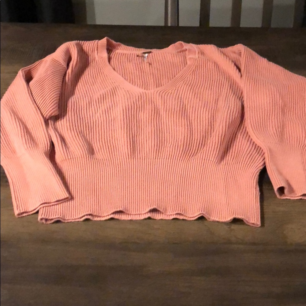 Free people deep V sweater